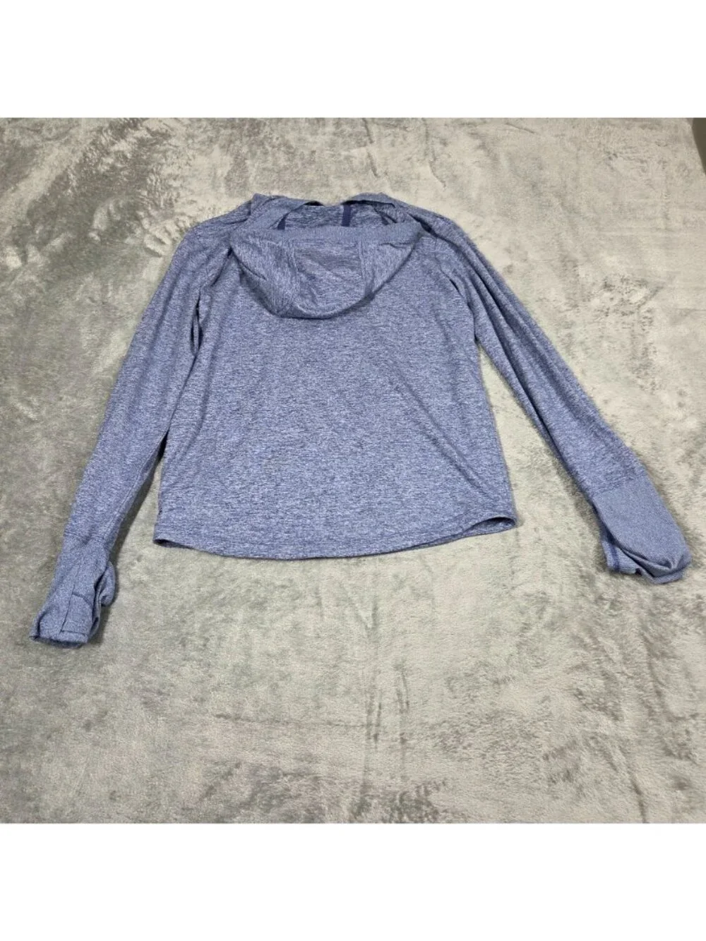 Athleta Girl Hoodie XL 14 Blue Lightweight Uptempo Cuffins Preppy Gym Pullover